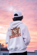 distinctive Sooners Map And Cowboy Bear Hoodie.