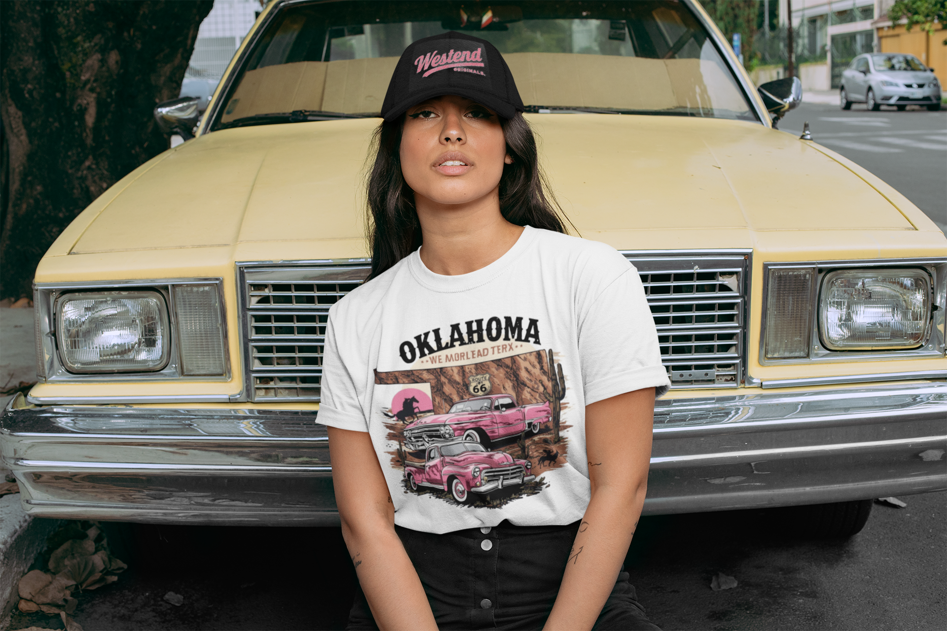 Hit the road in style with our Oklahoma Roadway T-Shirt, a tribute to the iconic highways and open landscapes that define the Sooner State