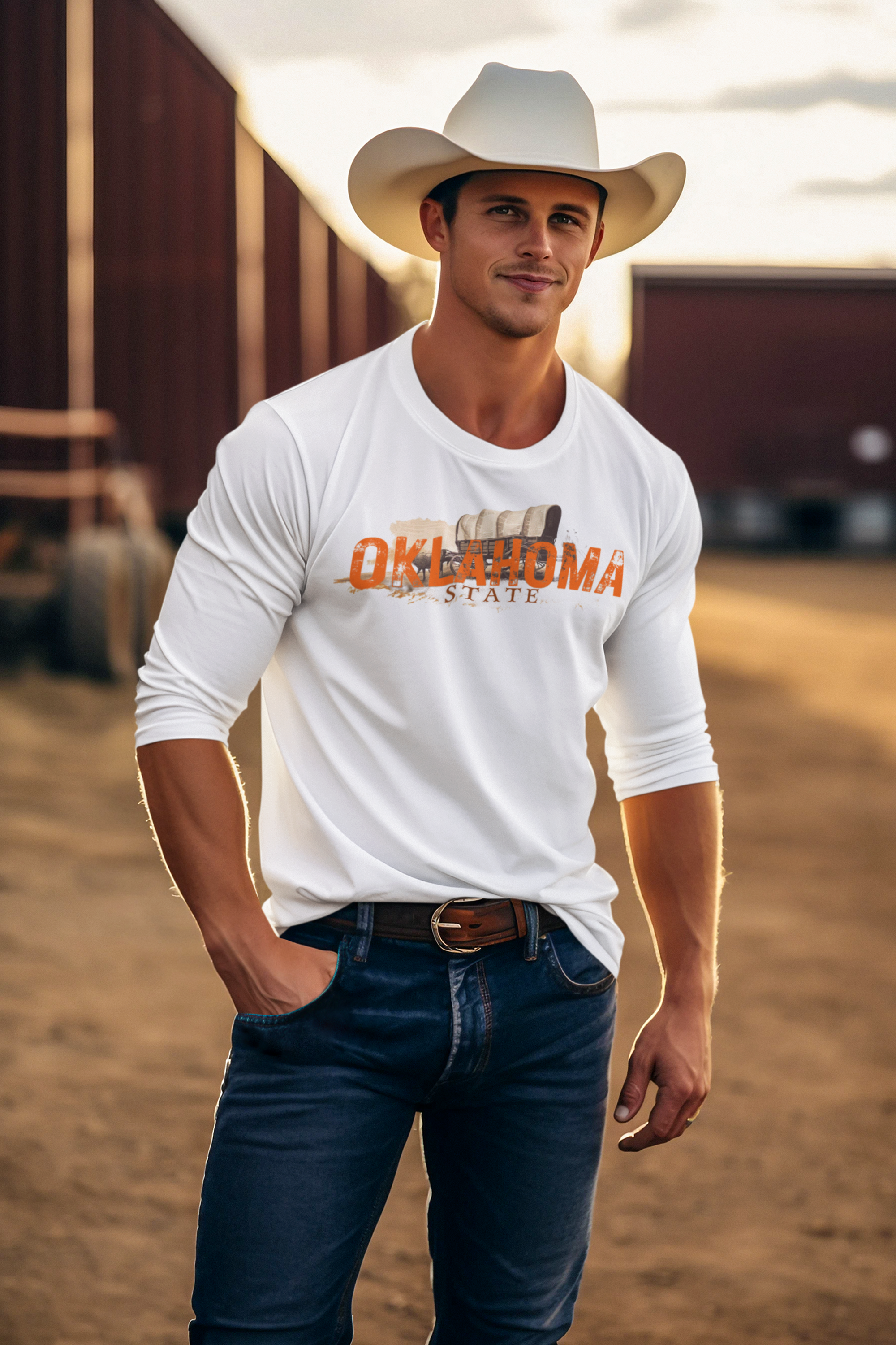Oklahoma State Trailblazing Long Sleeve T-Shirt for Men Show your Cowboy pride with this premium long sleeve tee designed for dedicated fans.
