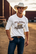 Embrace the spirit of the American West with this authentic Oklahoma Cattleman Men's T-Shirt.