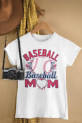 Celebrate mom's style with this classic baseball tee that blends comfort and timeless appeal.