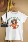 Celebrate your Cowgirl pride with this classic Oklahoma State OSU ladies tee.