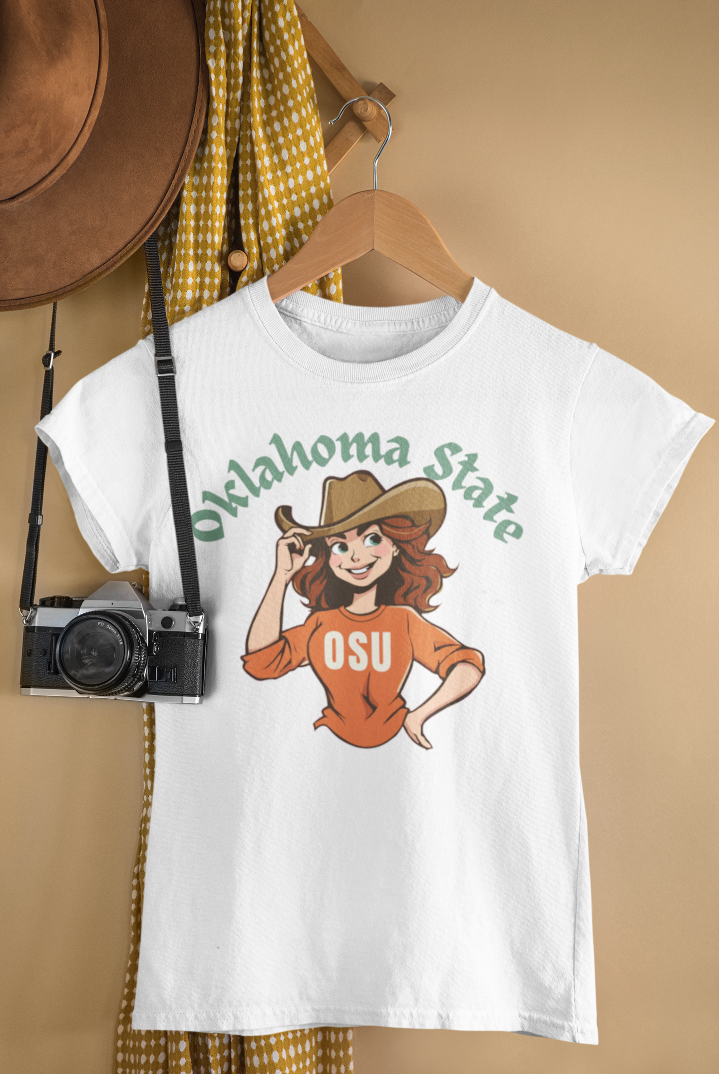 Celebrate your Cowgirl pride with this classic Oklahoma State OSU ladies tee.