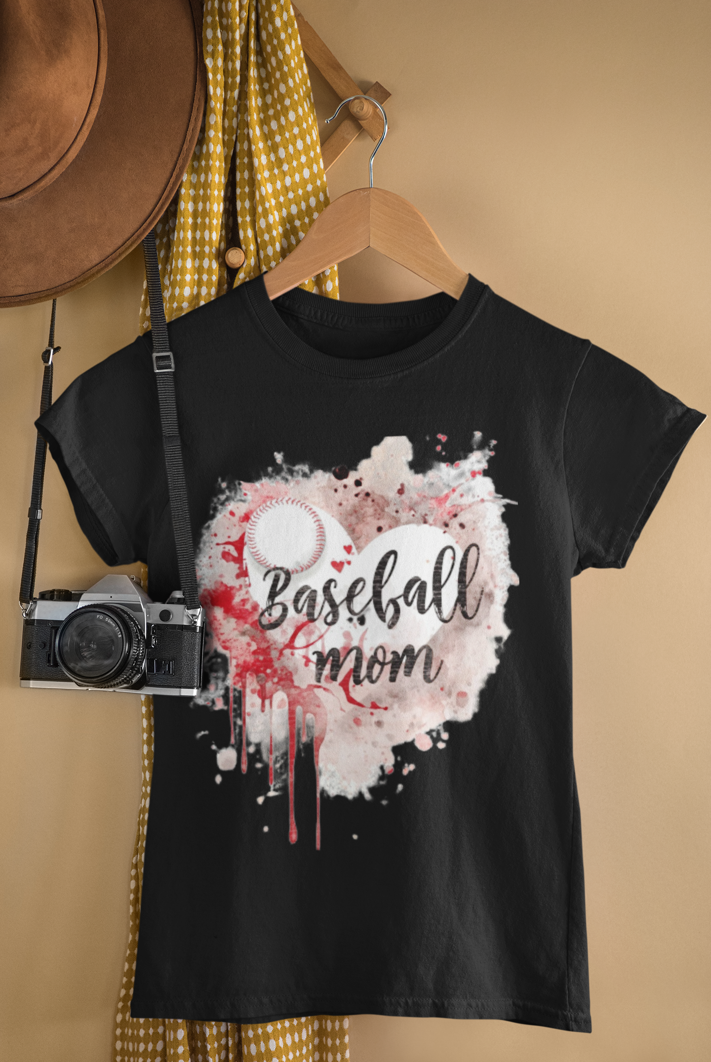 For the true baseball devotee, this ladies baseball tee celebrates an unshakeable passion for the sport.