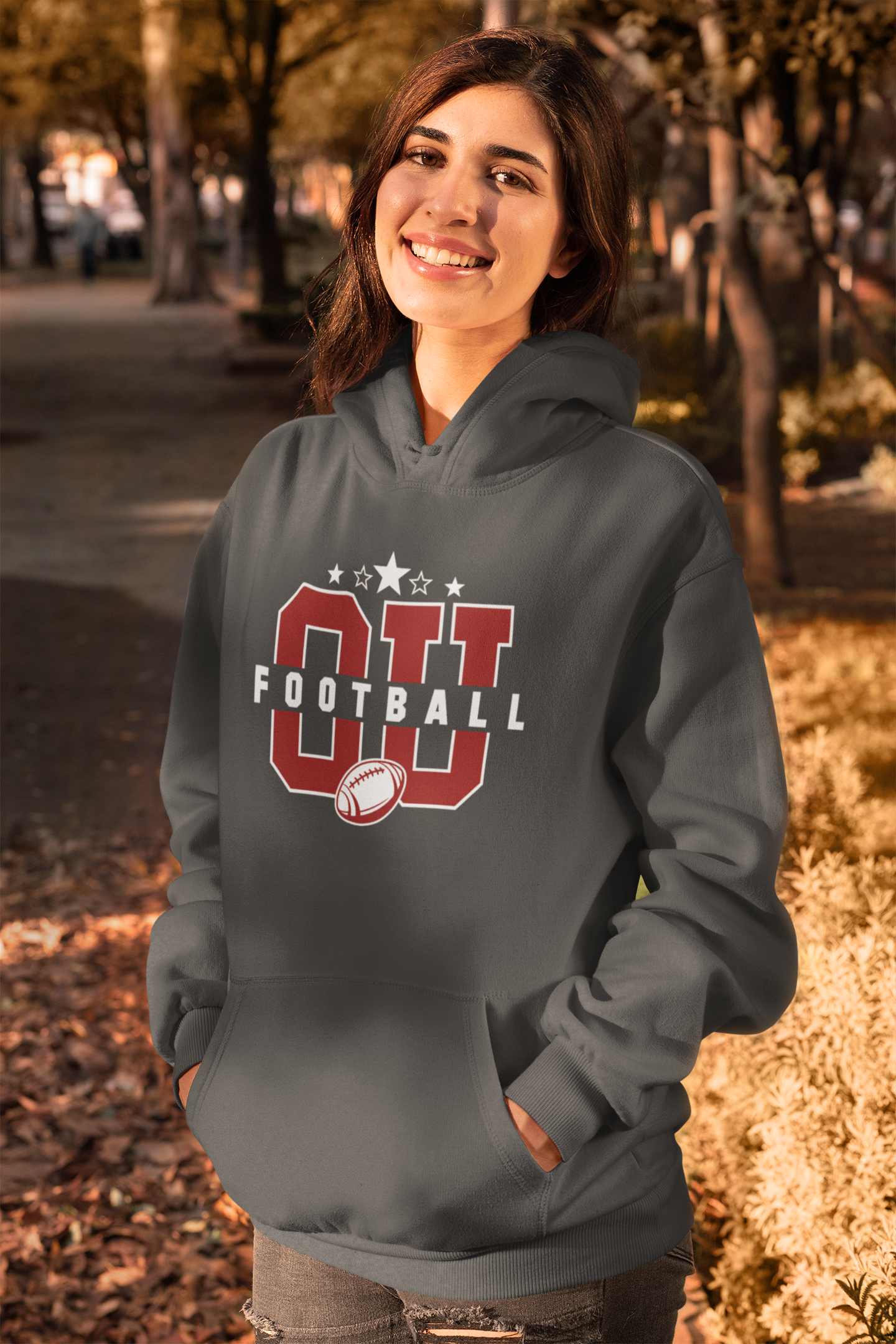 Represent your team with pride in this classic OU Football Hoodie.