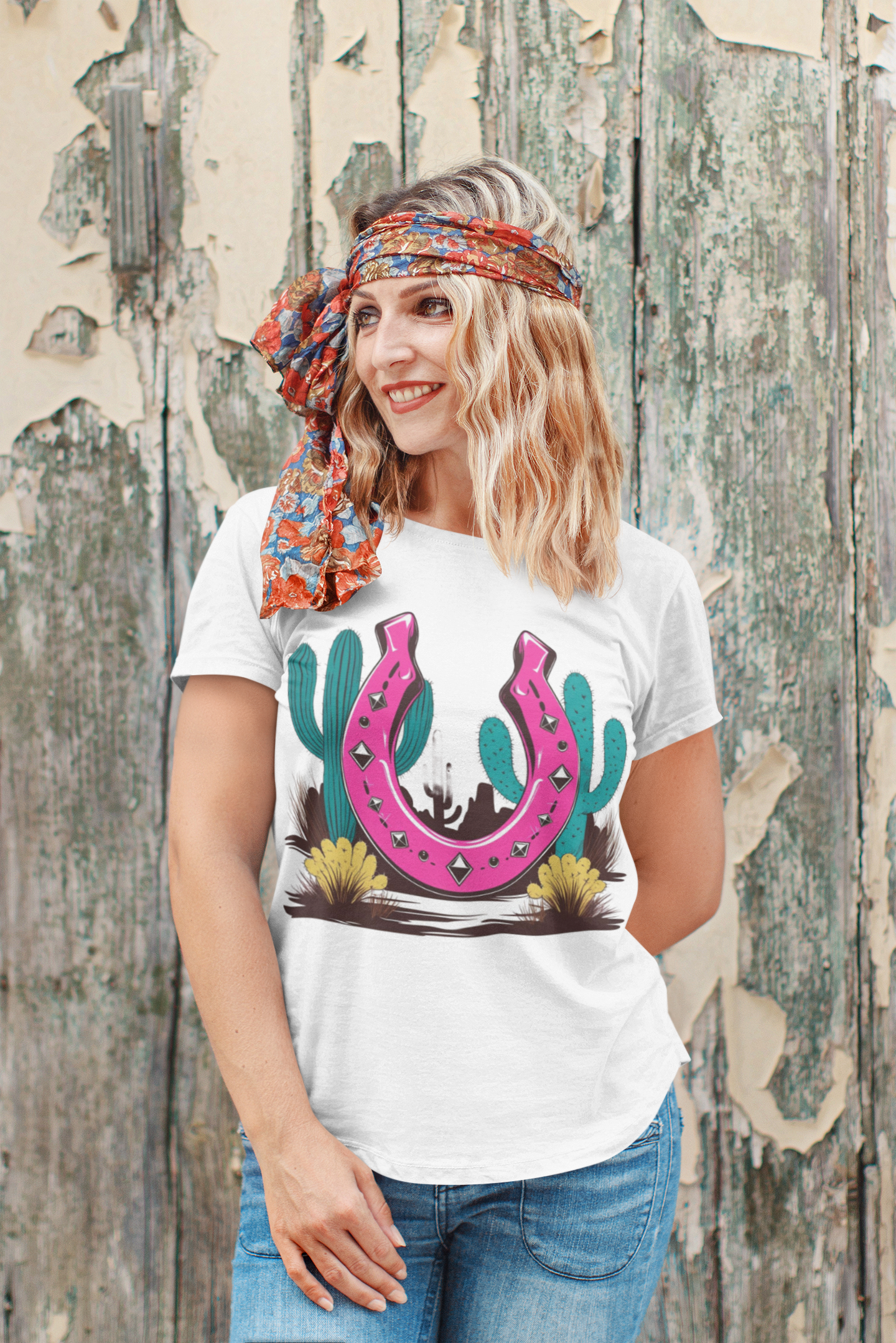 Escape to the wild west with this vibrant desert-inspired tee that brings bold color and playful energy to your everyday wardrobe.