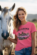 Saddle up in style with this Oklahoma-inspired tee that celebrates the cowboy spirit and classic Cadillac culture.
