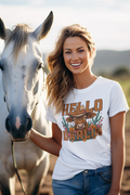 Howdy, friend! This playful tee brings a little sass and Southern charm to your everyday wardrobe.