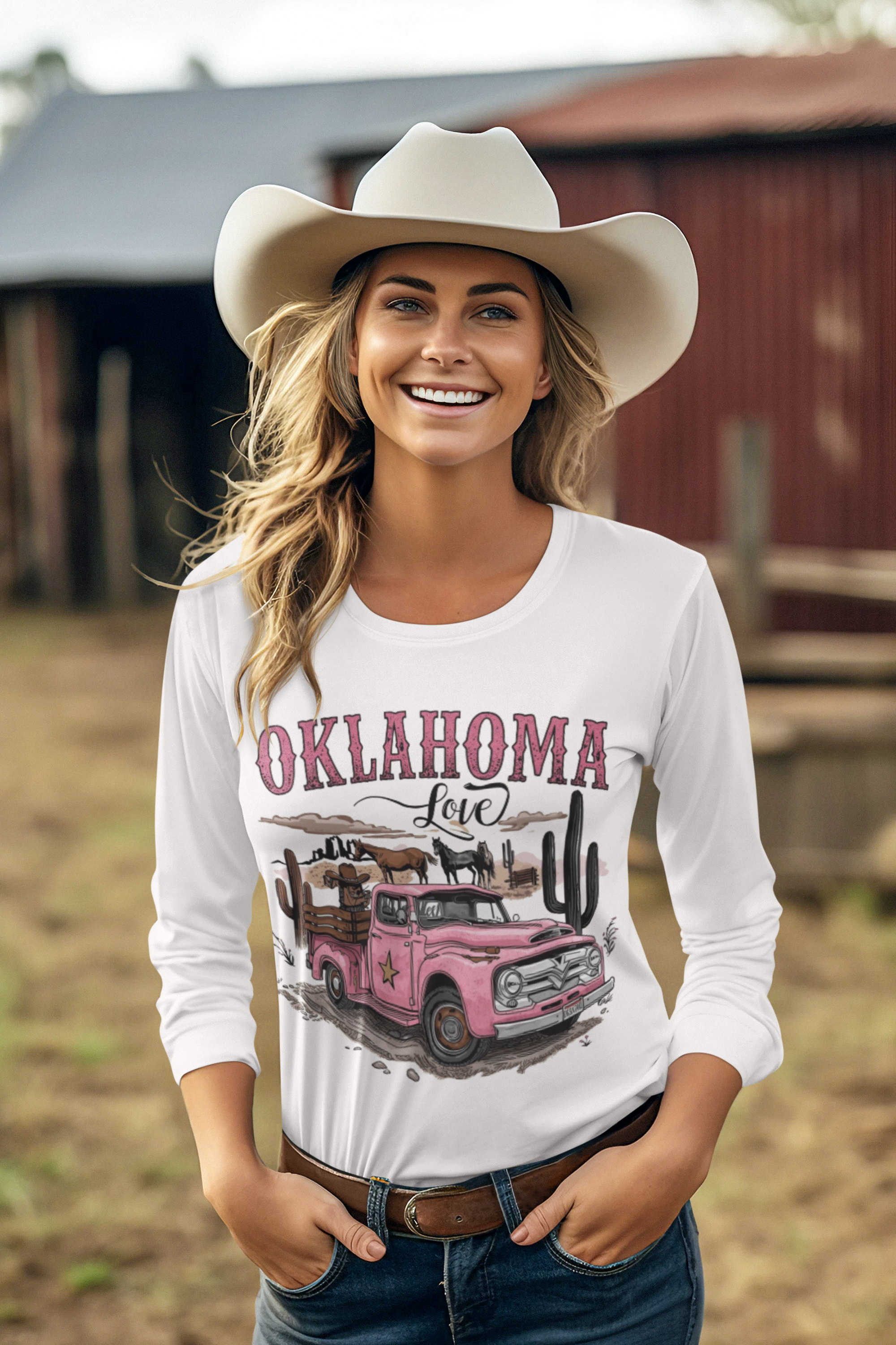 Cruise through life with attitude in this striking western-inspired tee featuring a vintage pink truck navigating endless desert highways. Bold, nostalgic imagery captures the spirit of the open road and untamed landscapes.