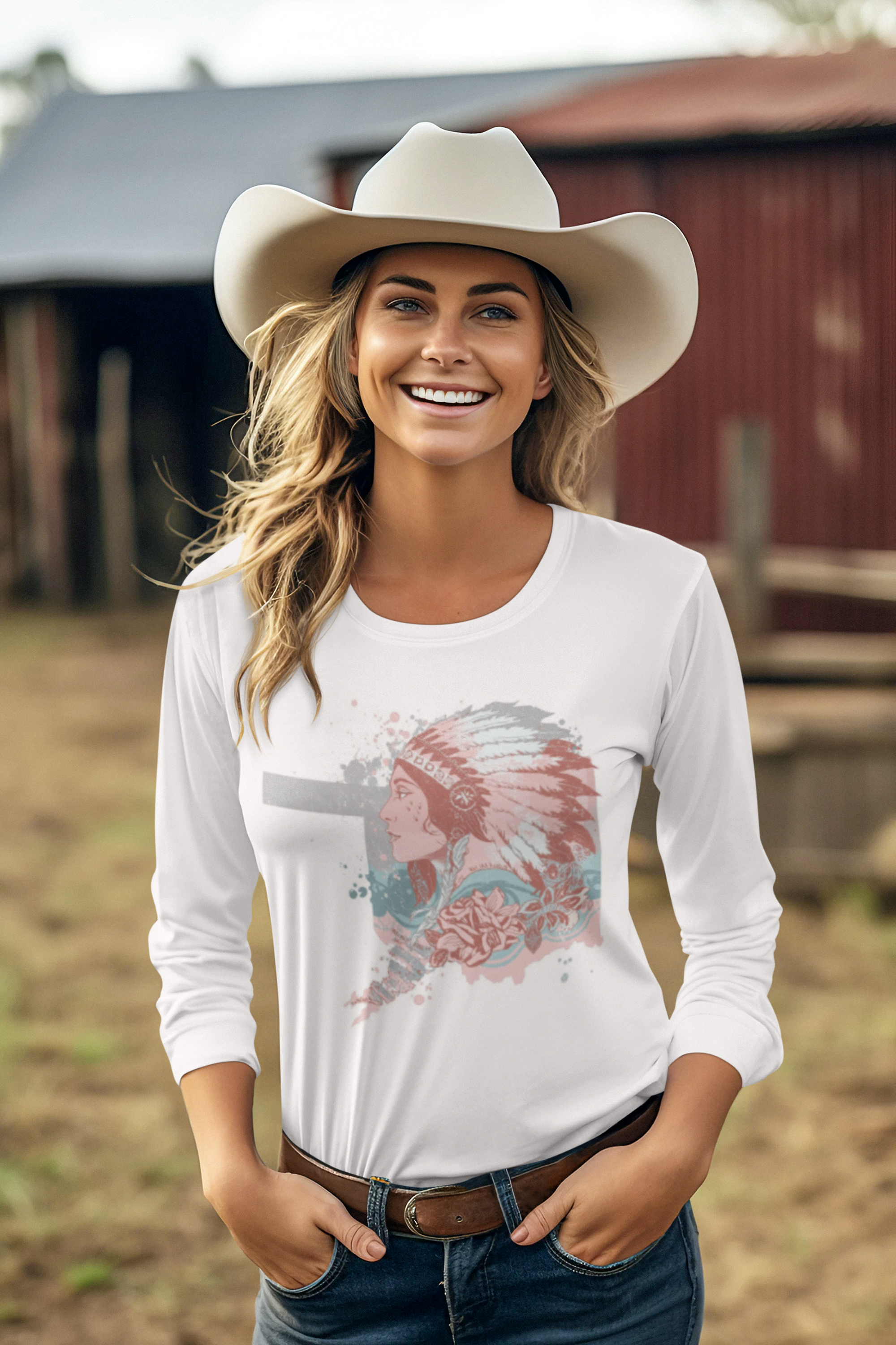 Welcome to Oklahoma with Roots Indian Head Celebrate your Oklahoma pride with this distinctive design featuring a striking Indian head motif rooted in the state's rich cultural heritage.