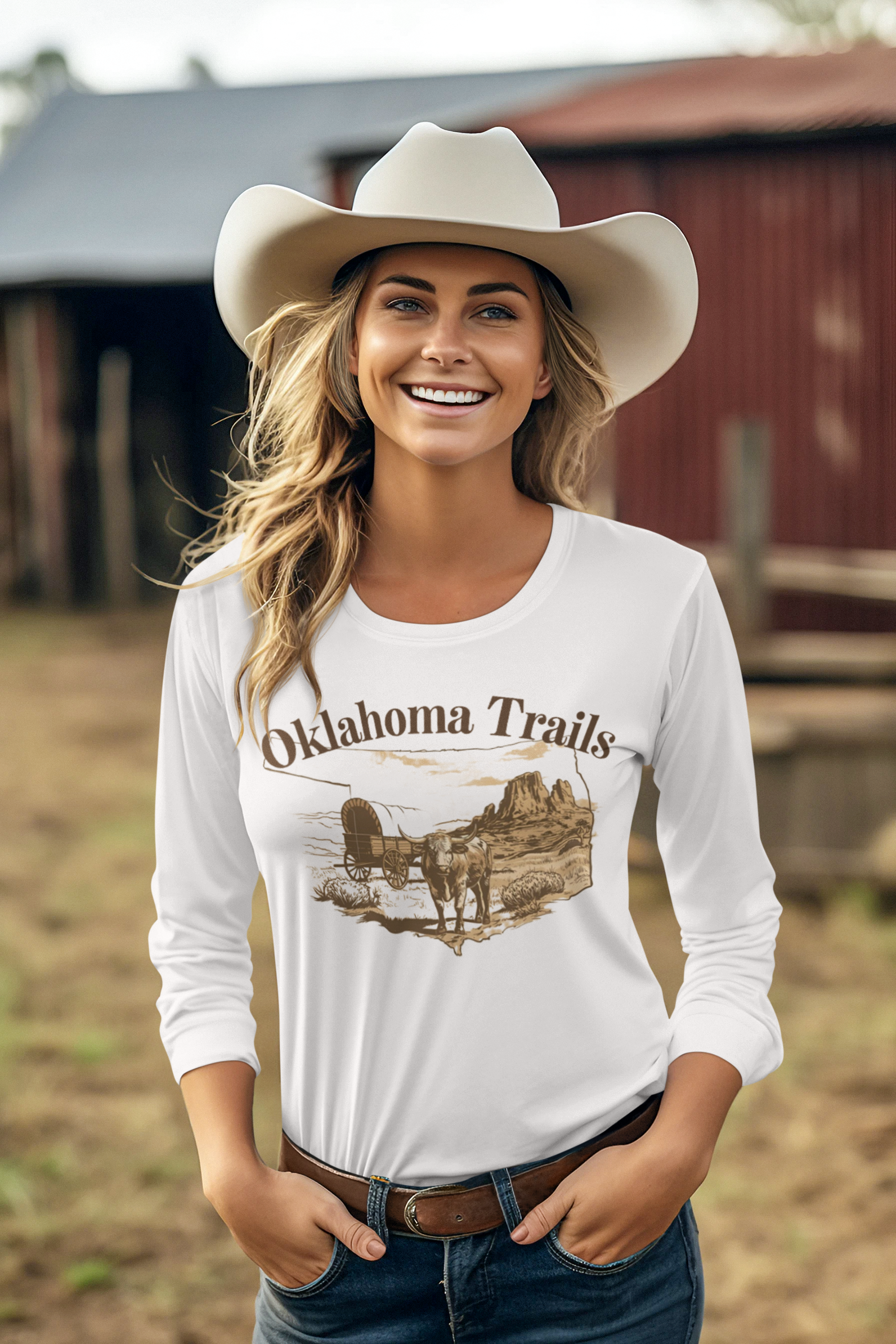 Explore the natural beauty of Oklahoma in style with this comfortable long sleeve tee.