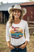Discover the perfect blend of style and comfort with our Oklahoma Route Long Sleeve T-Shirt.