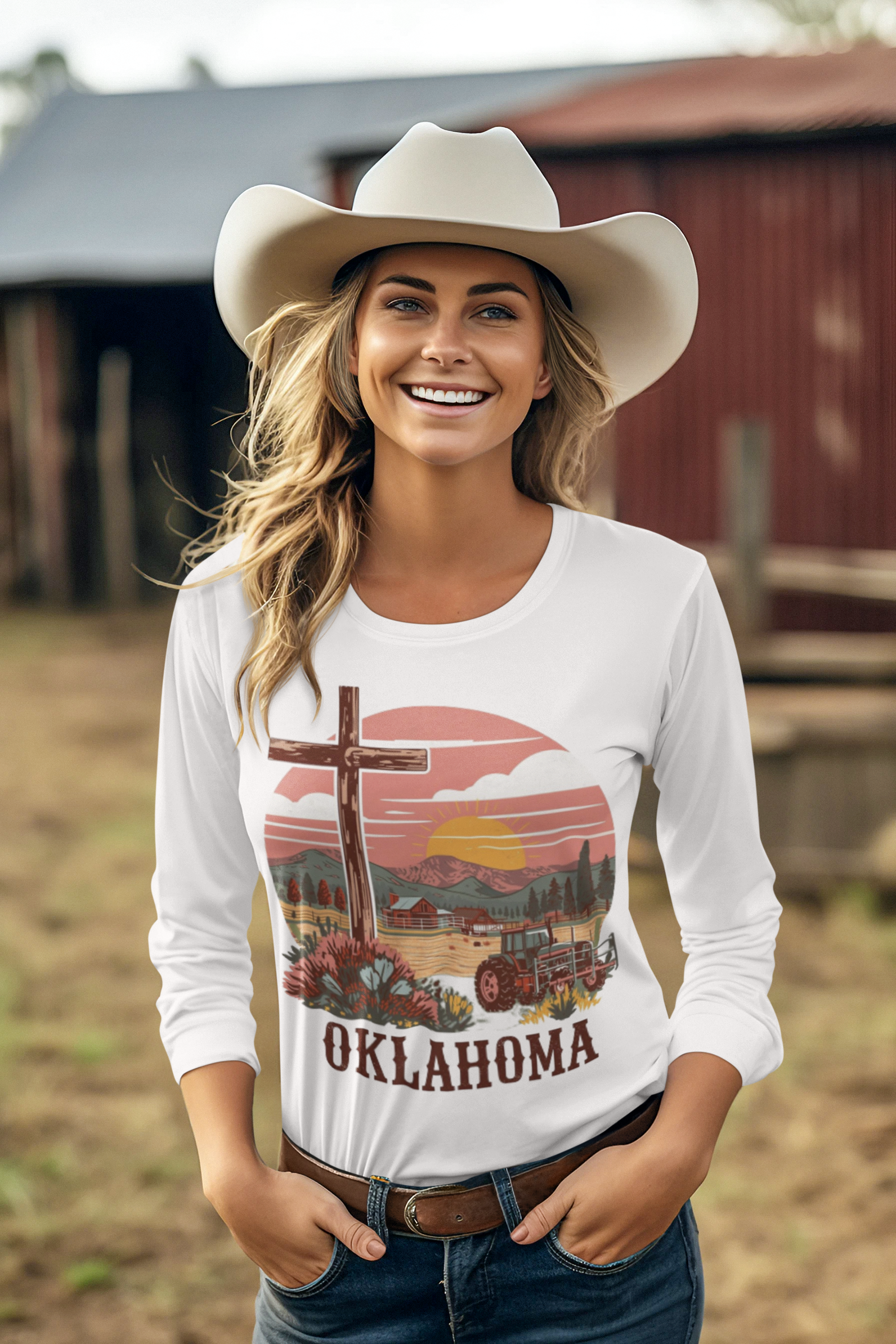Celebrate the natural beauty of Oklahoma with this striking sunset tee that captures the warmth and majesty of golden hour skies