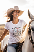 Hit the open road in style with this playful Betty Boop tee celebrating the iconic Route 66 and Oklahoma's legendary Tornado Alley.