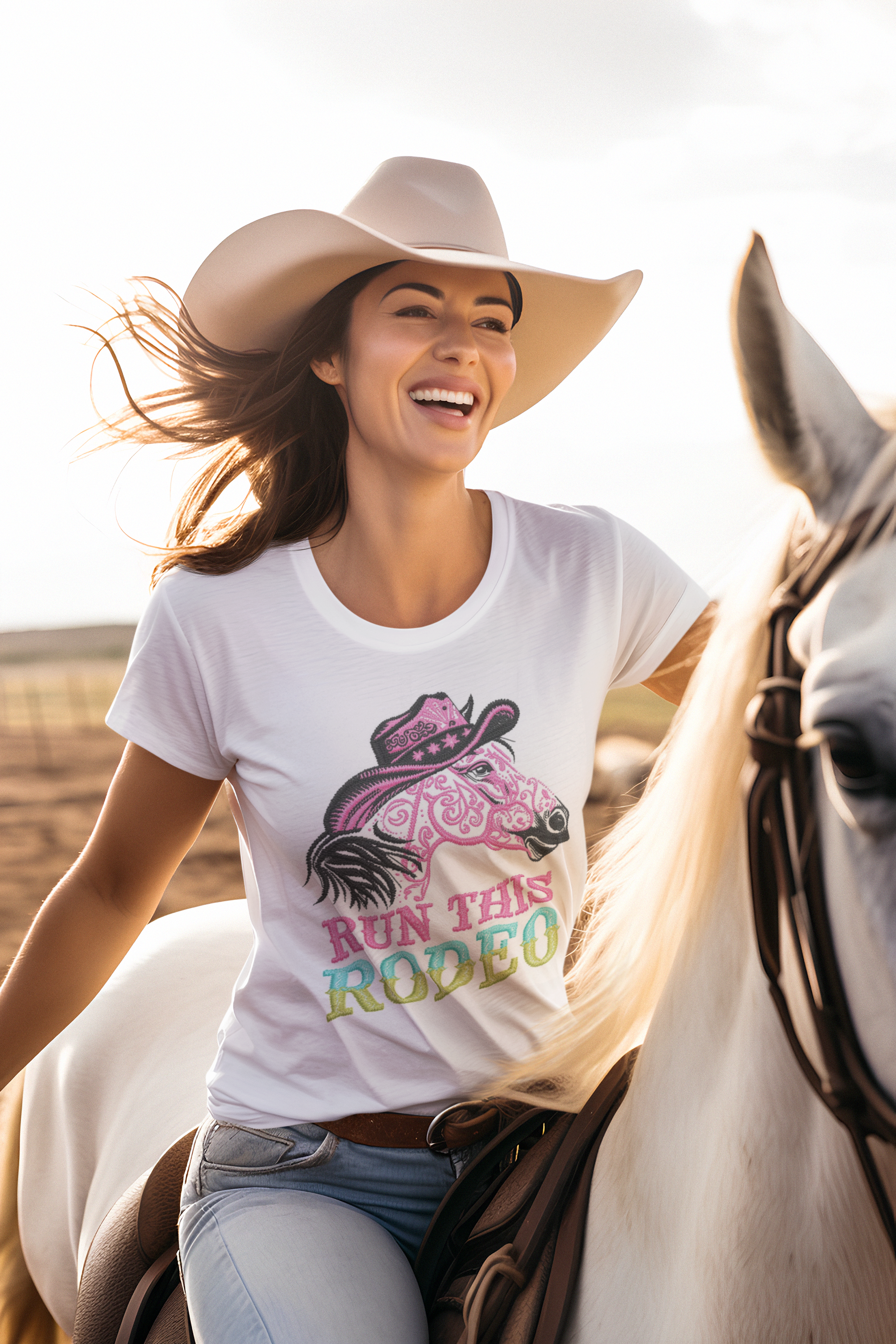 Run This Rodeo Darling Horse tee Saddle up in style with this playful western tee that's got attitude for days.