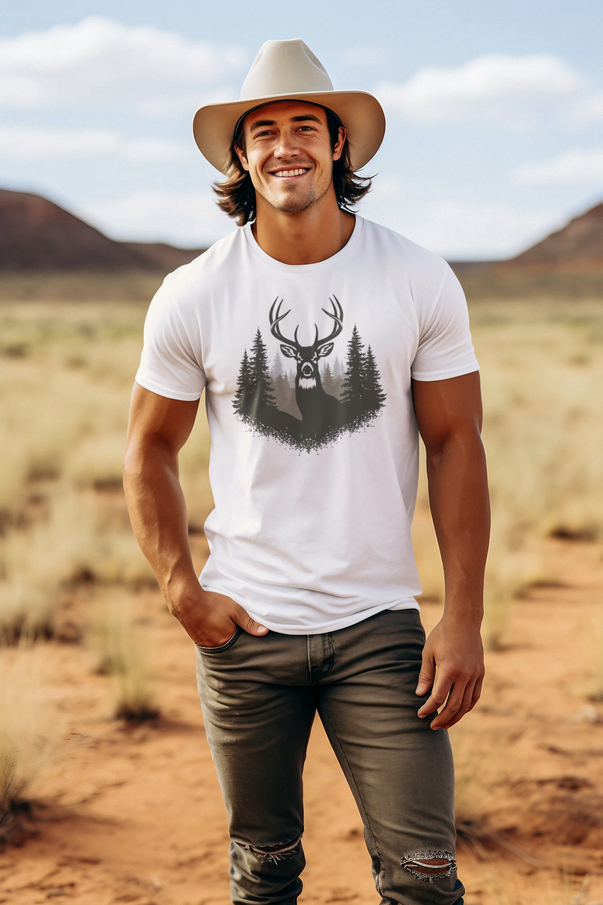 This Adamant Deer Hunter Men's T-Shirt is built for the dedicated sportsman who takes pride in his passion.