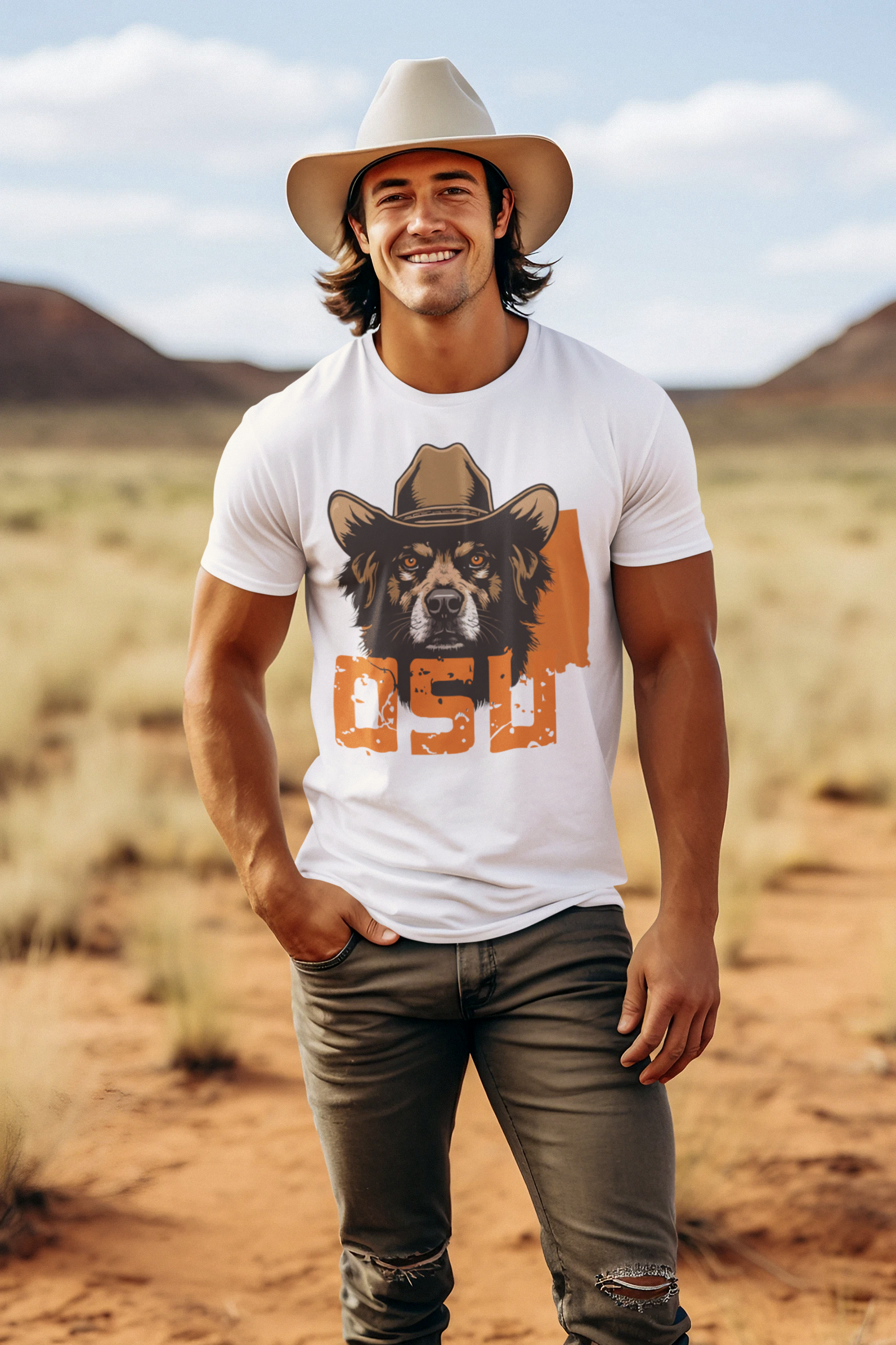 Show your Sooner pride with this bold OSU "What Up Cowboys" men's tee.