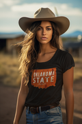 Oklahoma State Ladies T-Shirt Show your Cowgirl pride with this classic ladies tee featuring Oklahoma State branding. Crafted from soft, comfortable fabric, this versatile piece works perfectly for game days, casual outings, or everyday wear.